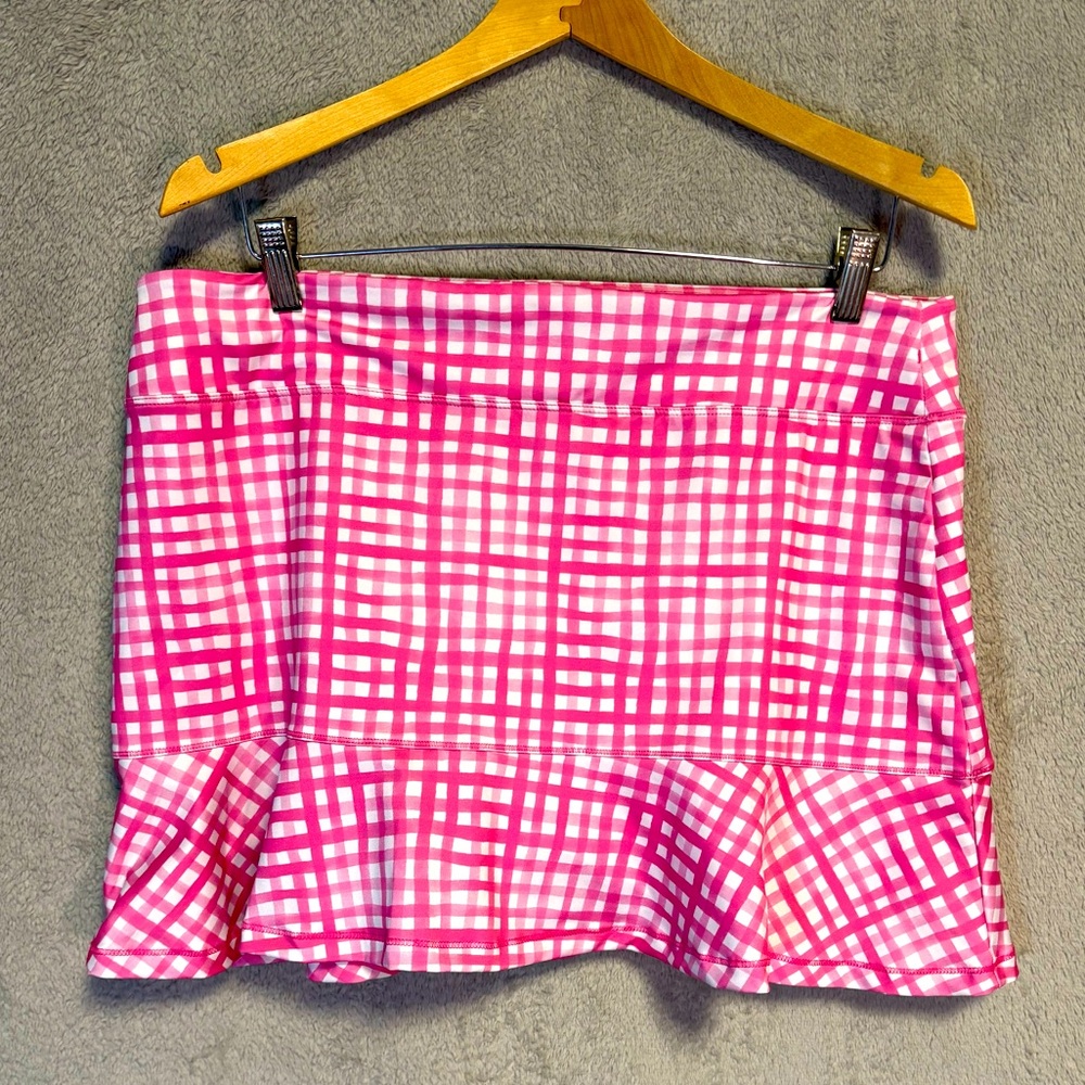 Vineyard Vines (size L) pink gingham skort